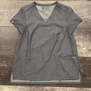 Figs Limited Edition Three-Pocket Scrub Top With Camo Pocket Insert